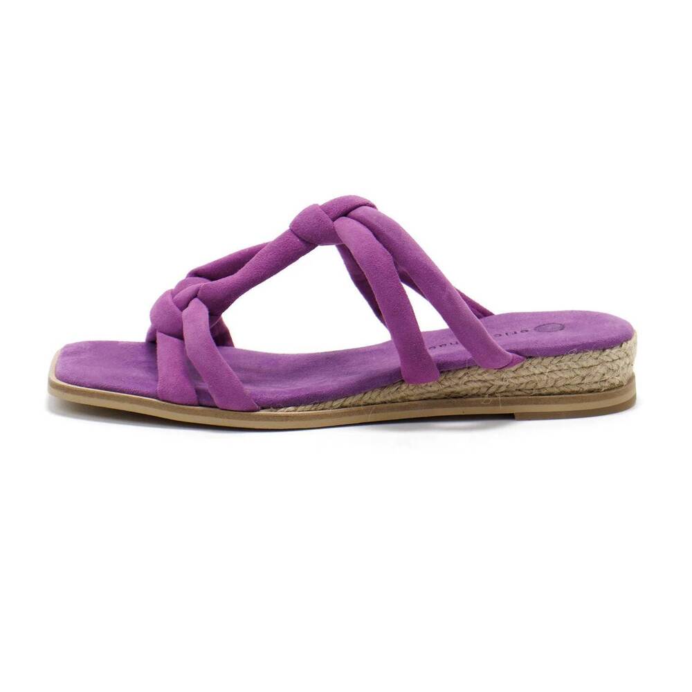 NEW ERIC MICHAEL women's hope suede sandals in lilac